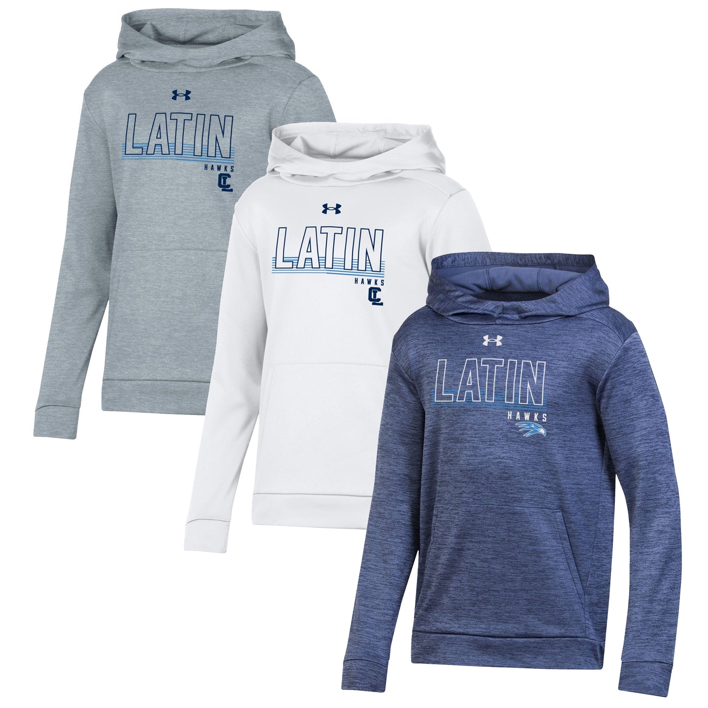 Youth UA Fleece Hood - Stripes