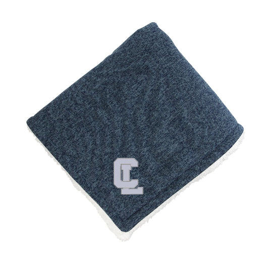 Sherpa Backed Heathered Blanket
