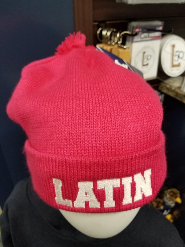 Pink Latin Pom Beanie